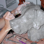 Sculpting in clay